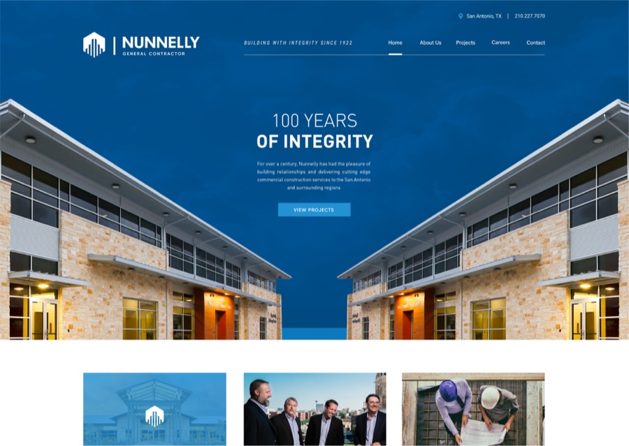 Nunnelly website design by Skymap Creative